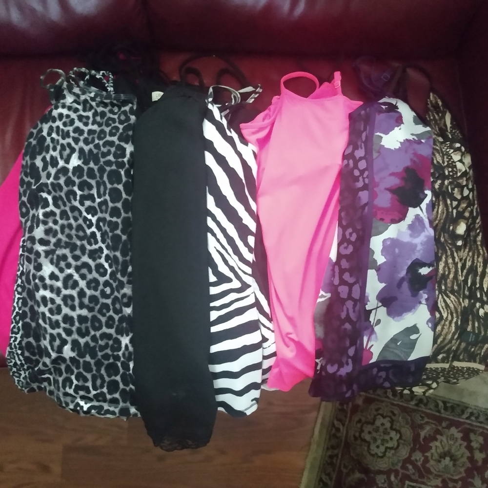 16 Camis/Spaghetti strap tank top, sz M. Cute under v-neck sweaters or cardigan.